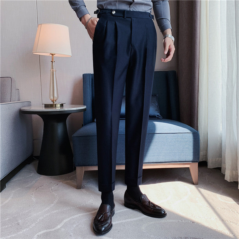 British Straight Casual Suit Pants