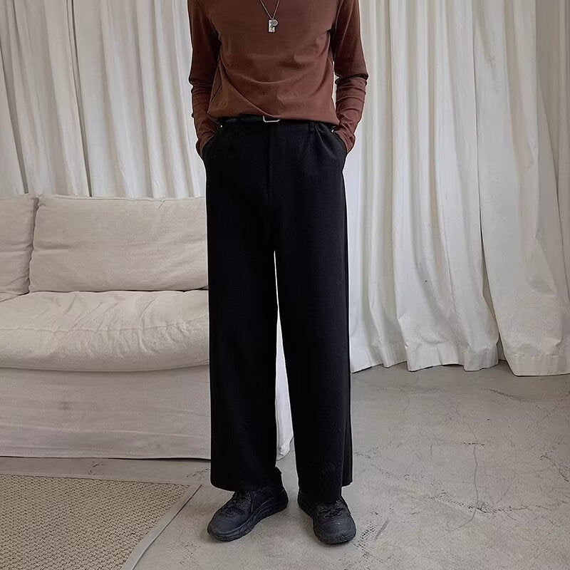 Men's Straight Loose Casual Suit Pants