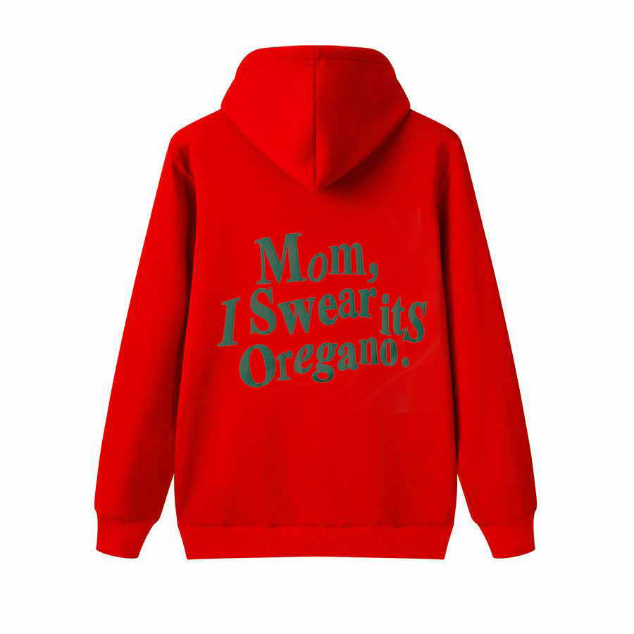 Hoodie Brushed Letter Print