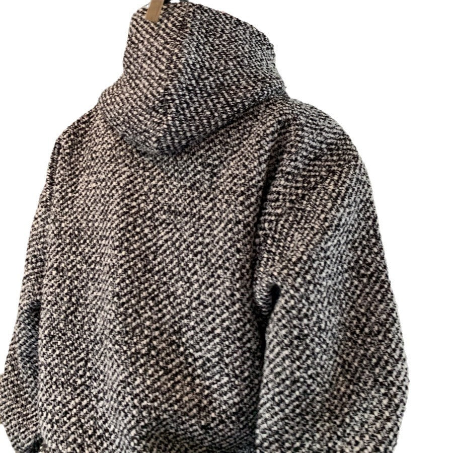 Tweed Loose Pullover Hoodies