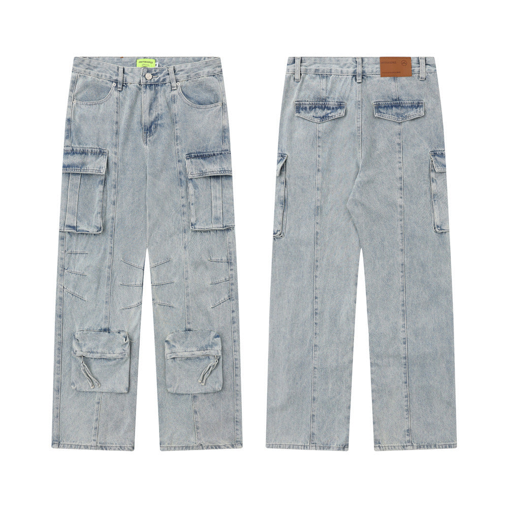 Multi-Pocket Cargo Jeans