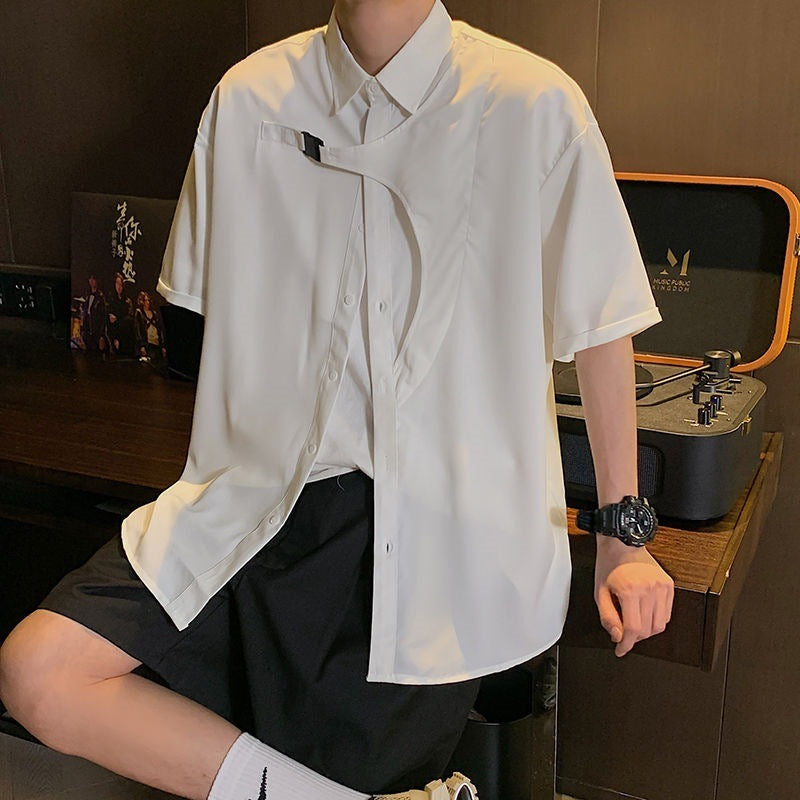 Men's Dark Irregular Design Shirt