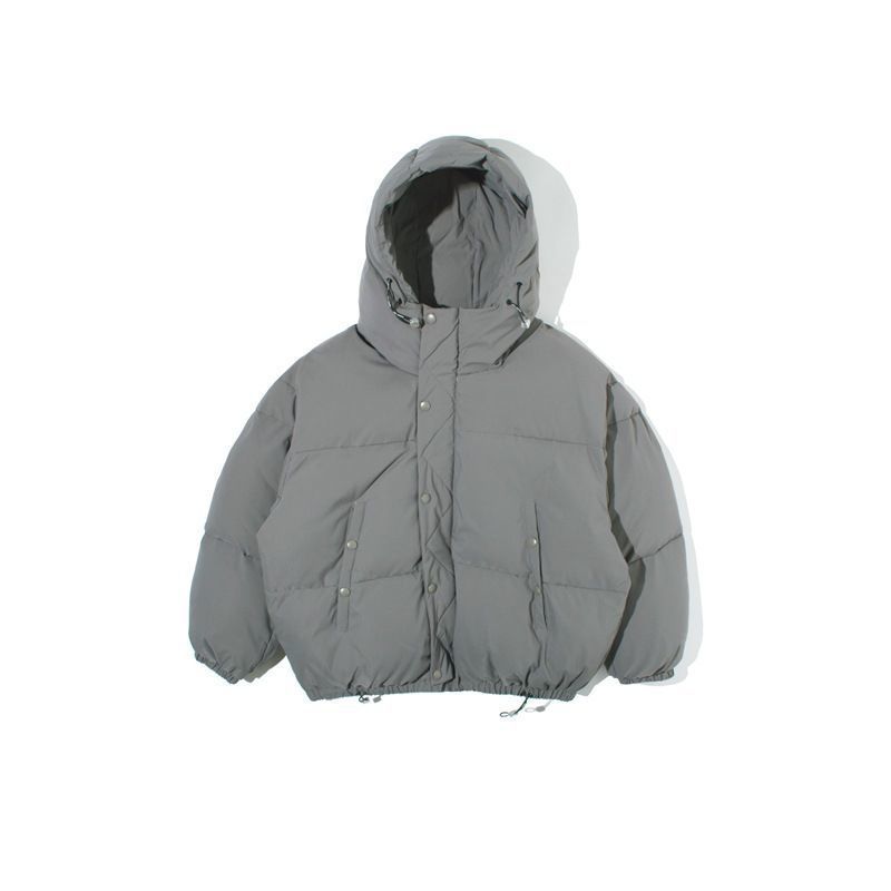 Simple Casual Loose Hooded Thick Warm Bread Cotton Jacket