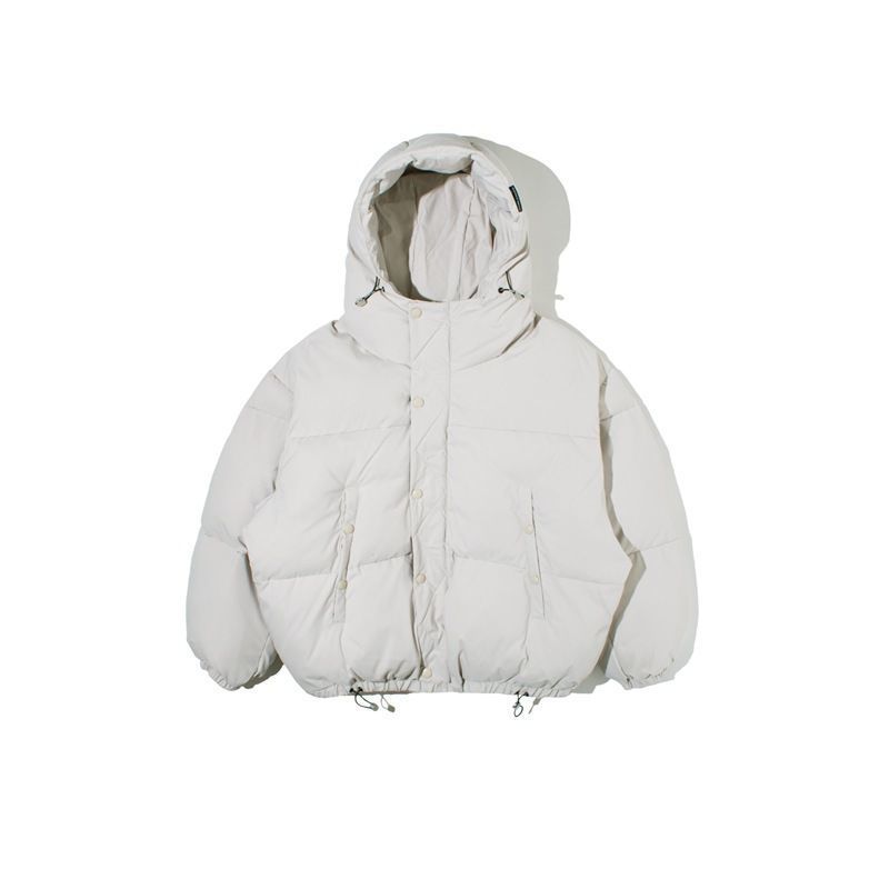 Simple Casual Loose Hooded Thick Warm Bread Cotton Jacket