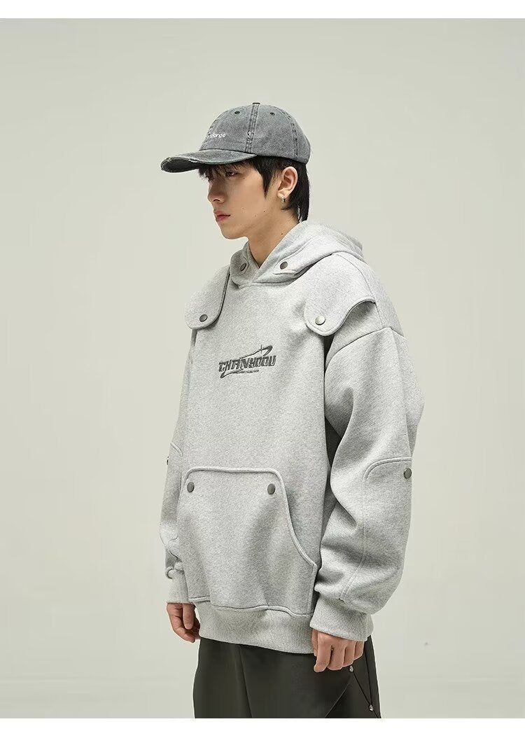 Loose Deconstruction Design Hooded Sweater