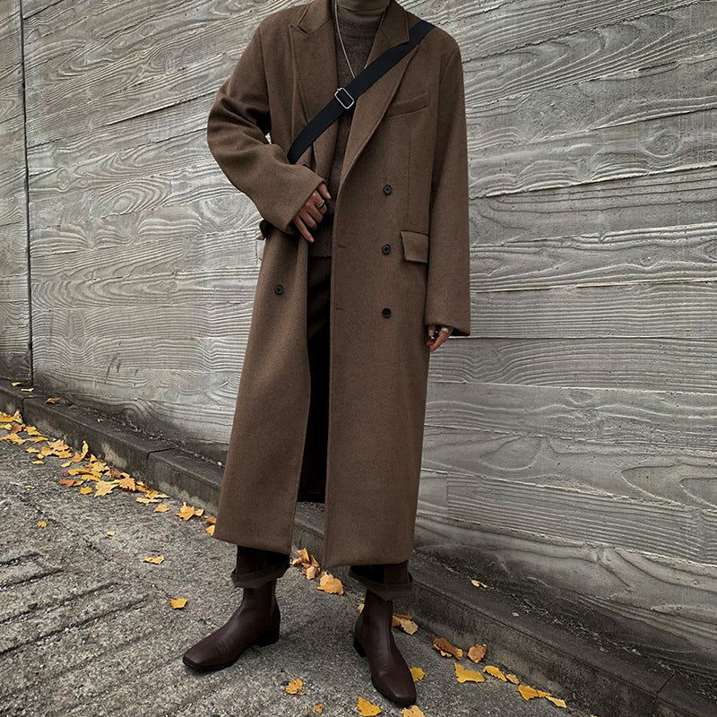 Long Thick And Loose Woolen Coat