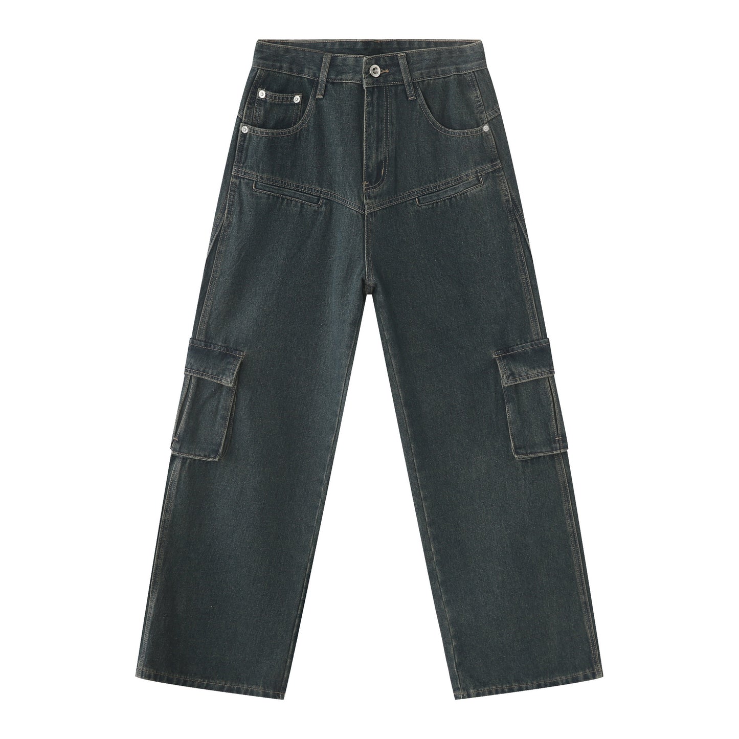 Multi-pocket American Washed Jeans