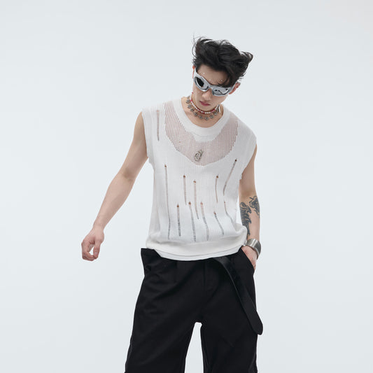 Summer Ripped Hollow-out Knitted Vest