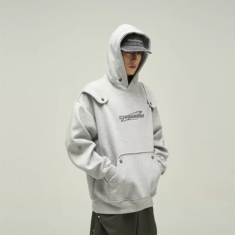 Loose Deconstruction Design Hooded Sweater