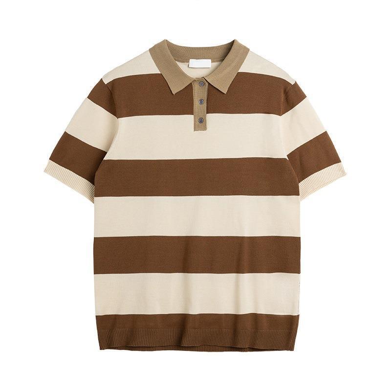 Striped Short-sleeved T-shirt Men