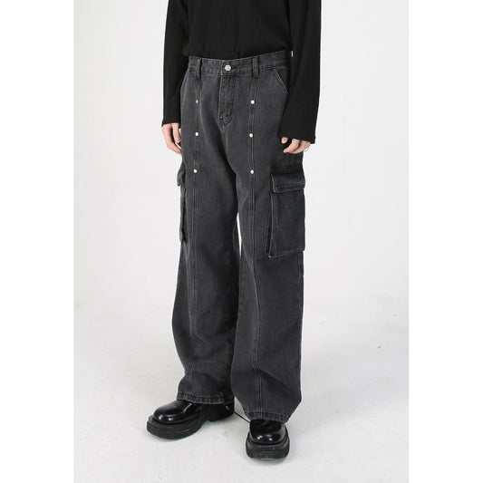 Work Clothes Loose Vintage Denim Trousers