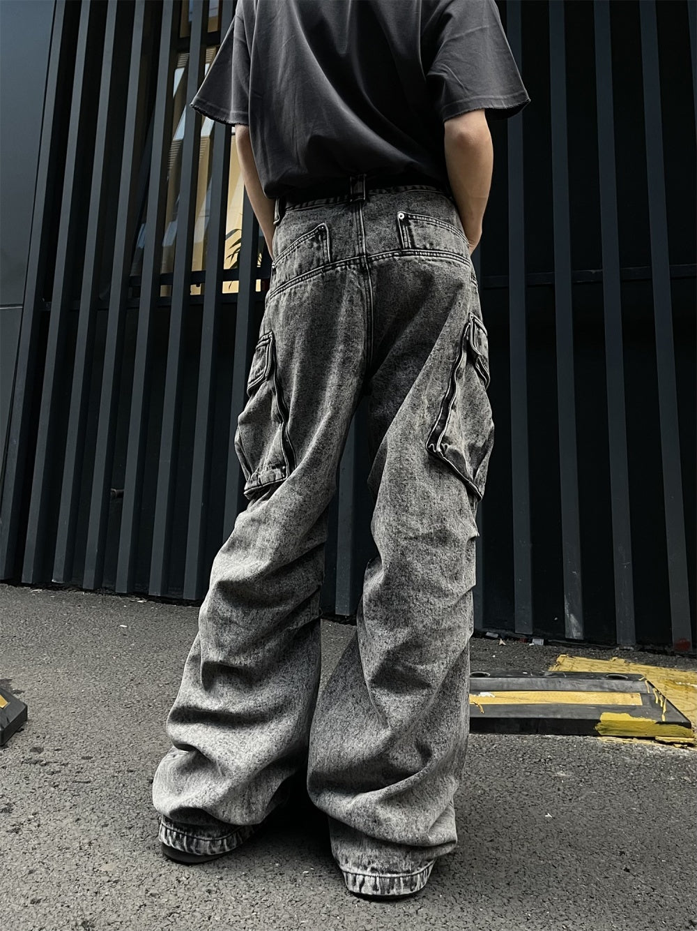 Denim Loose-fitting Wide-leg Trousers