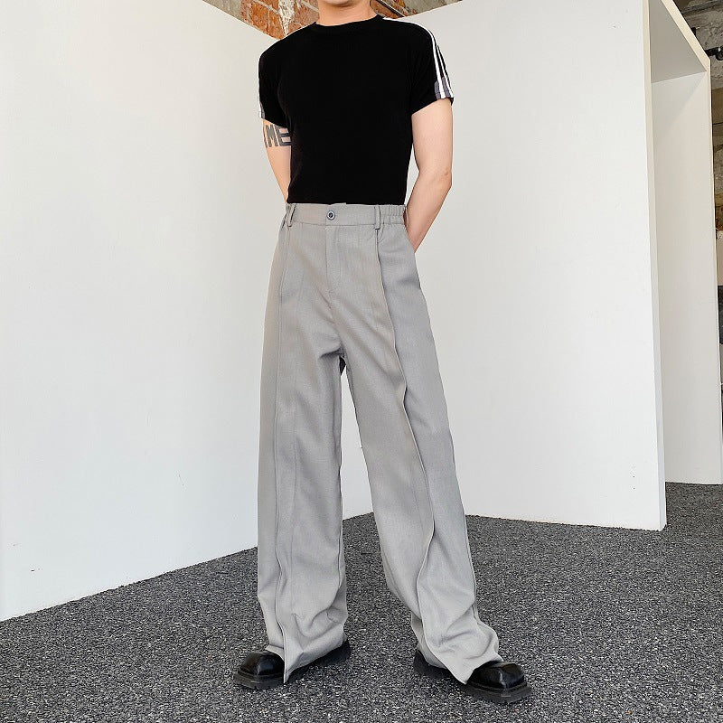 Straight Leg Pants With A Drooping Feel