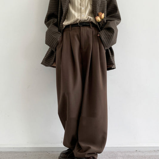 Retro Straight Casual Wide Pant