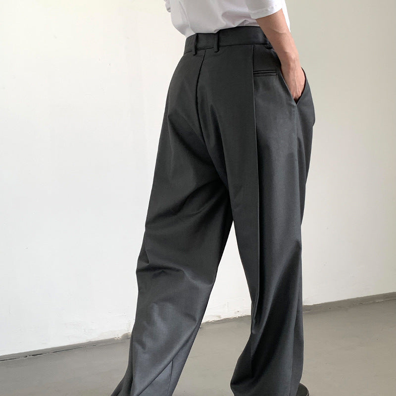 Gray Tears Sense  Baggy Straight Trousers