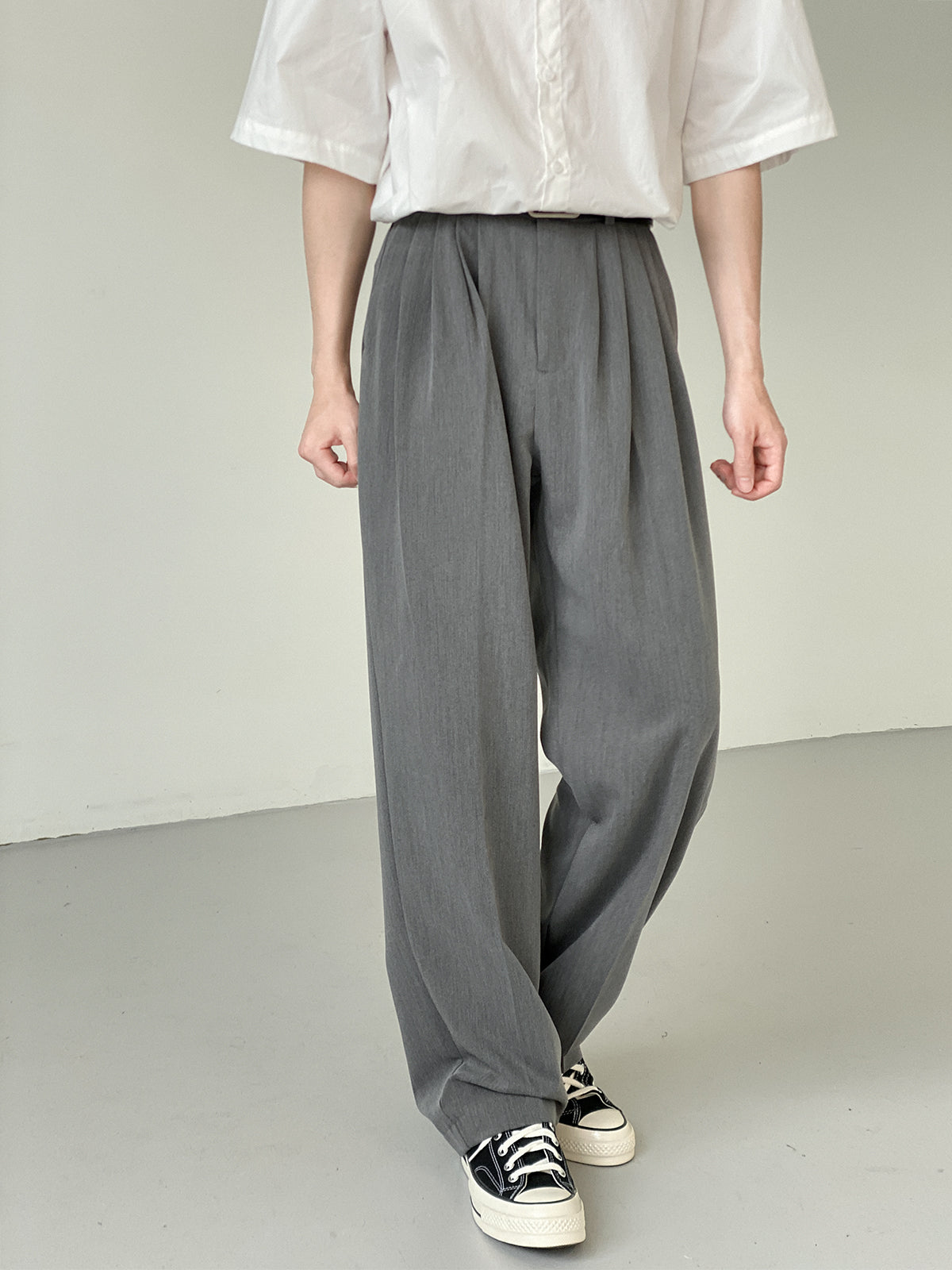 Drape Straight Casual Pants