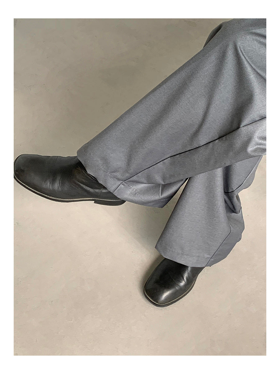 Gray Tears Sense  Baggy Straight Trousers