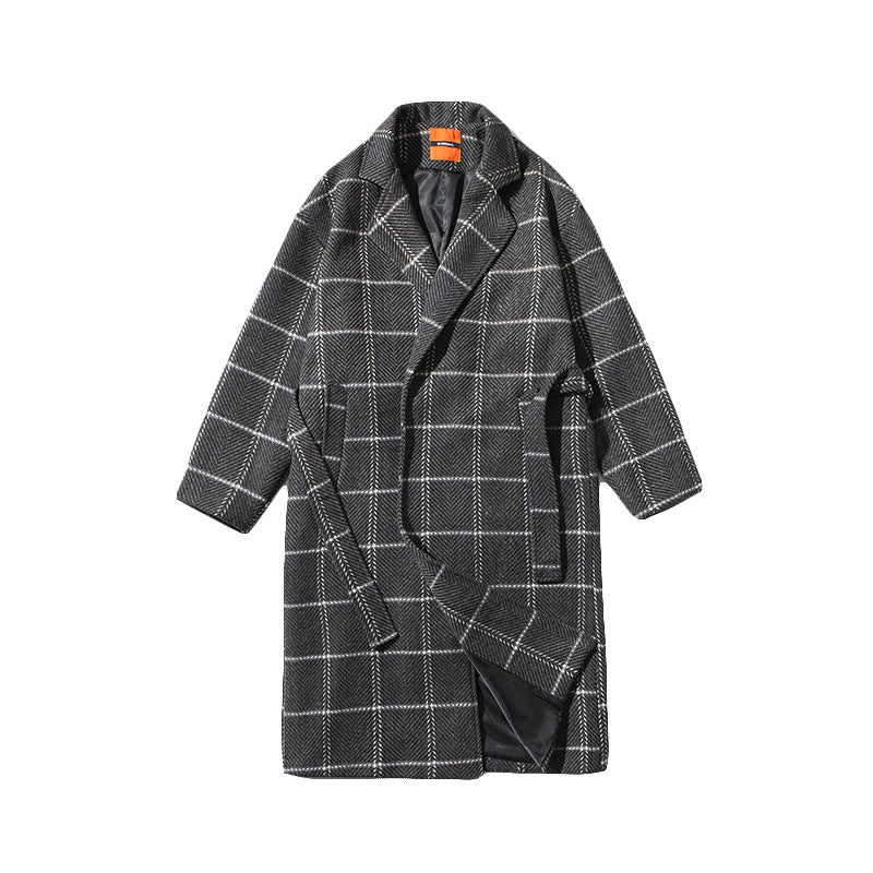 Long Woolen Trench Coat  Windbreaker