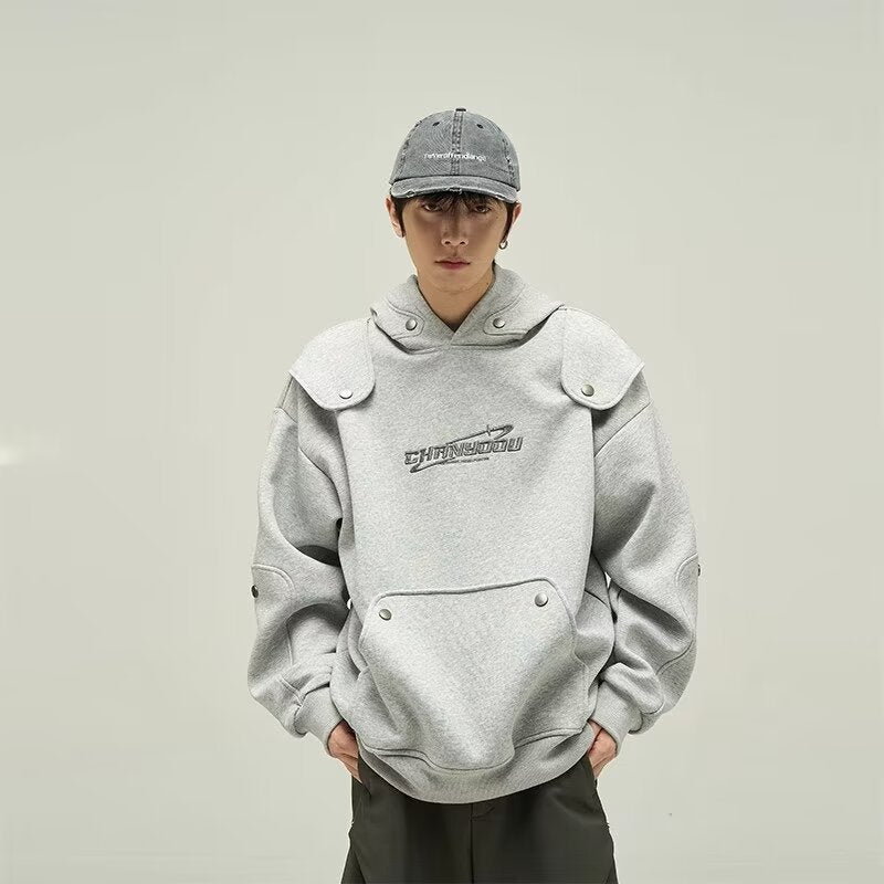 Loose Deconstruction Design Hooded Sweater