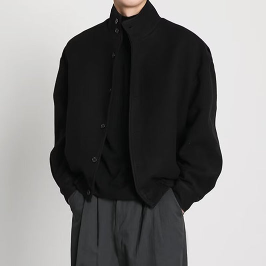 Stand Collar Jacket Woolen Coat