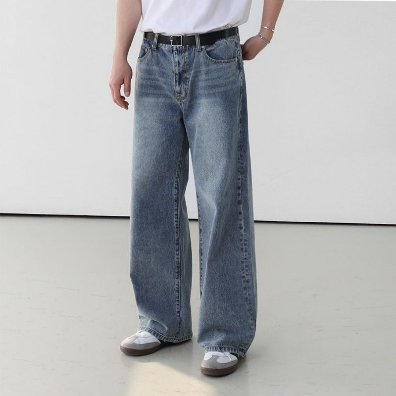 Retro Washed Straight Denim