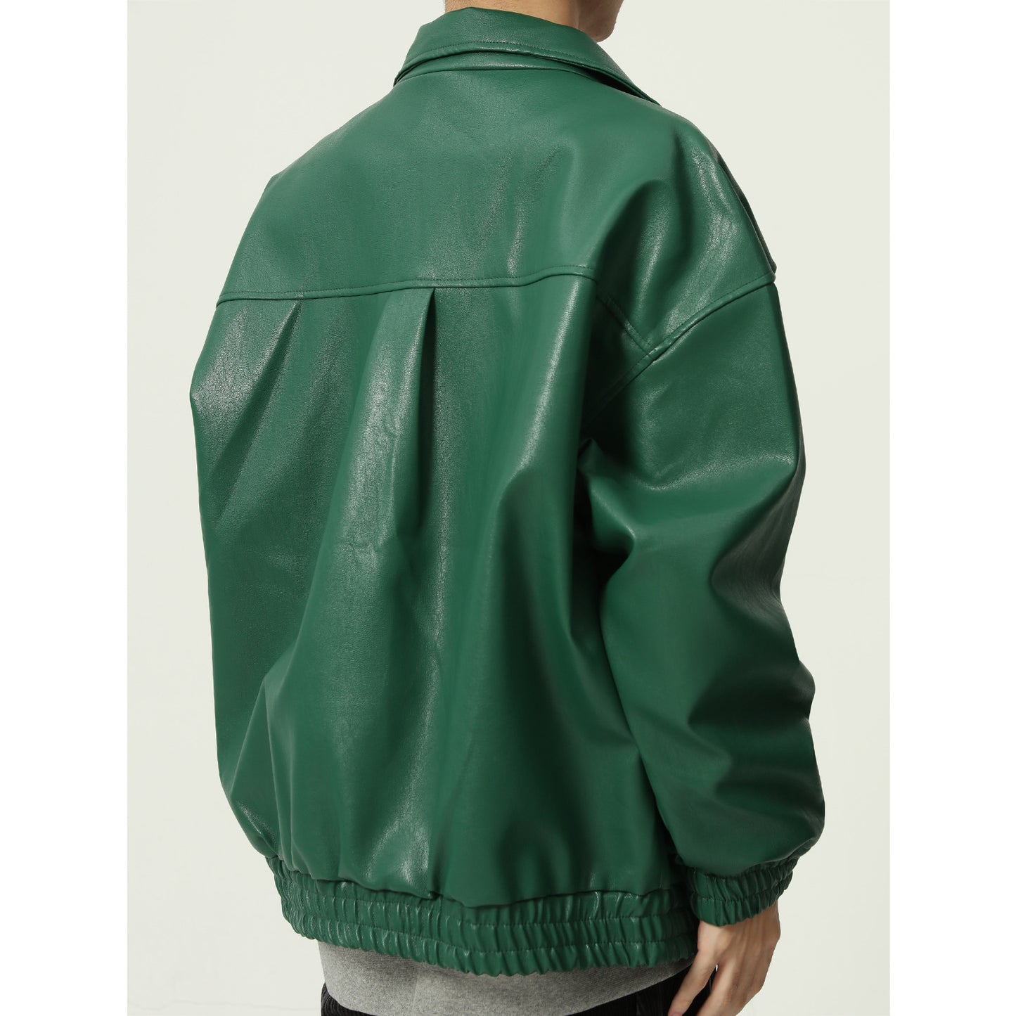 Polyester+PU Leather Jacket