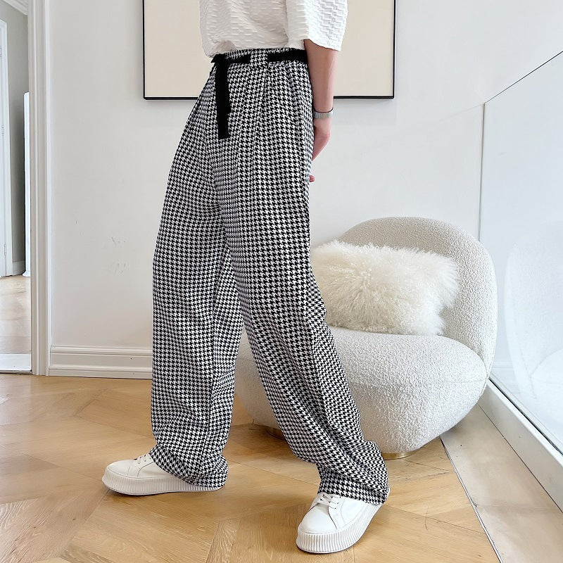 Retro Elegant Trousers Men's Wide-leg Pants