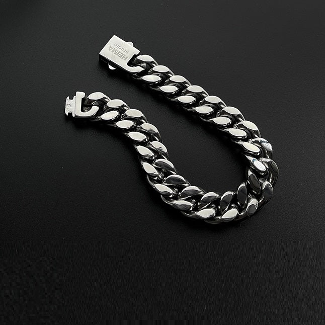 Heavy Industry Texture Cuban Bracelet