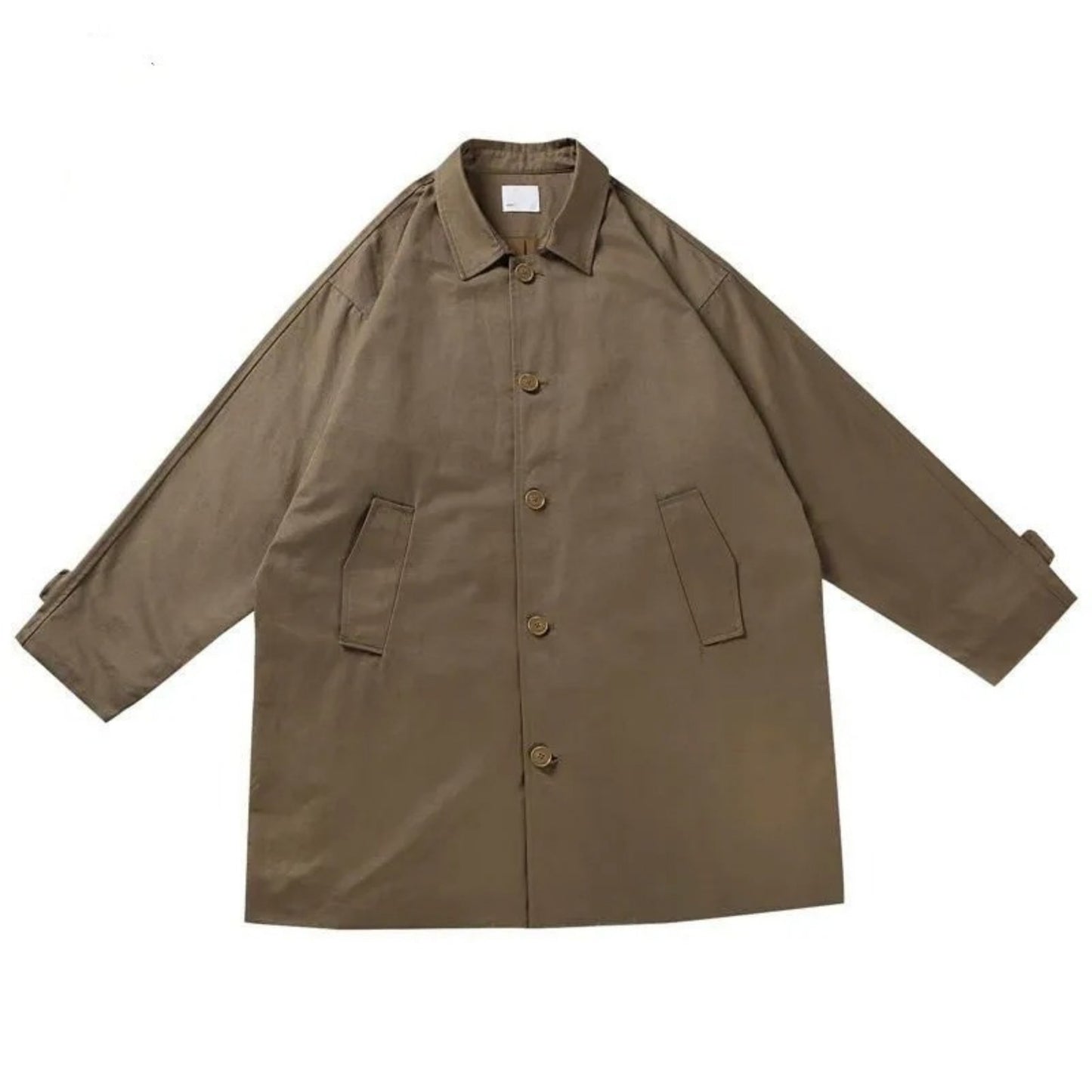 Japanese Retro Mid Length Trench Coat