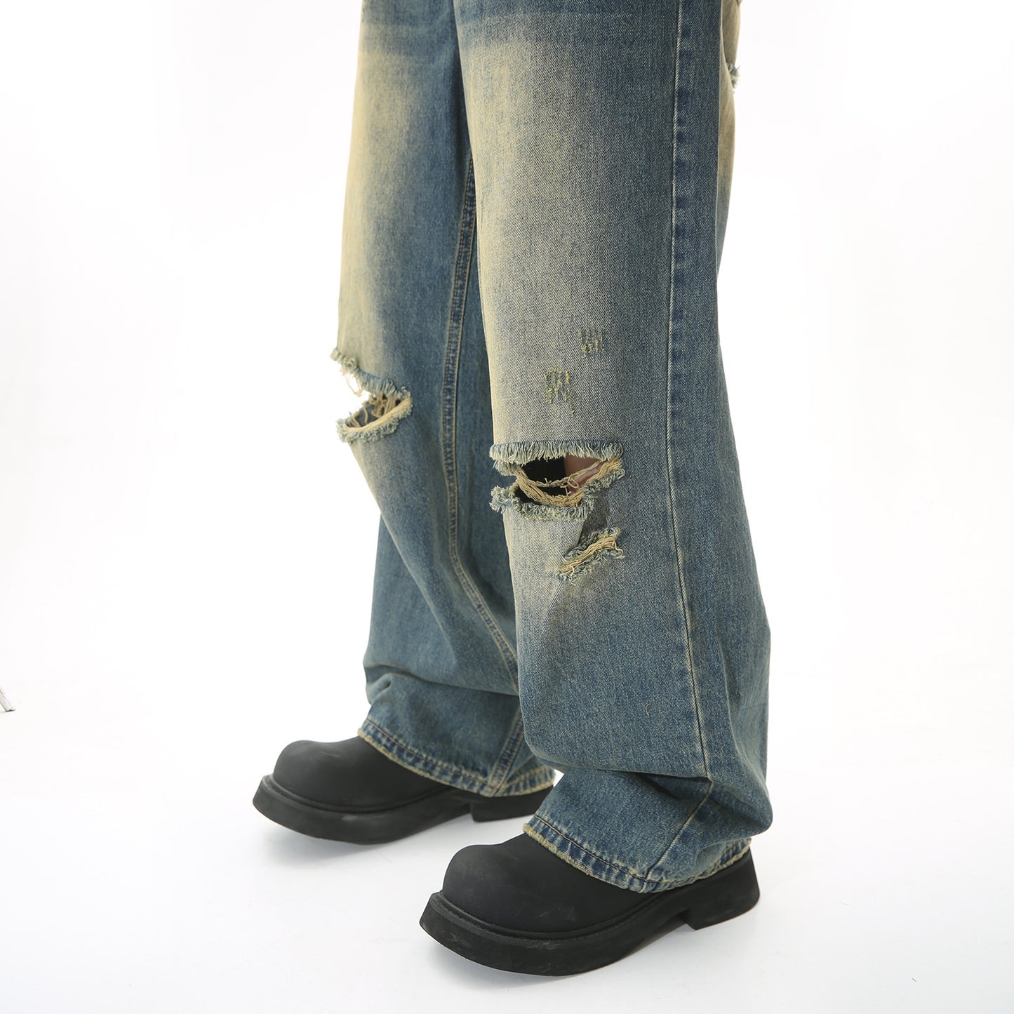 Beggar High Street Loose Mop Jeans Ripped