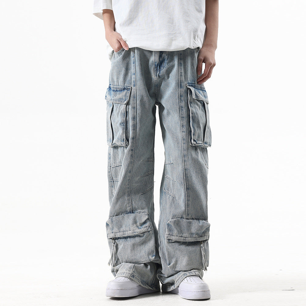 Multi-Pocket Cargo Jeans