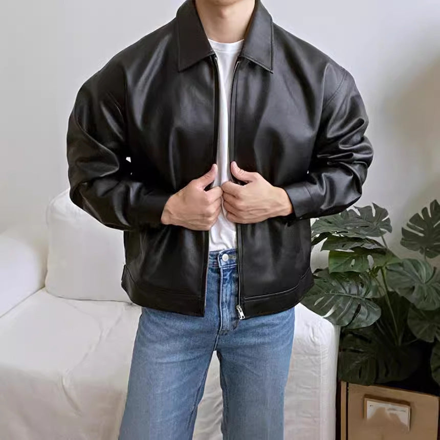 Leather Casual  Motorcycle Jacket