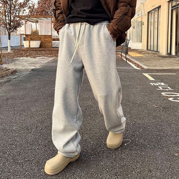 American Retro Casual Sweatpants Elastic Waist Loose