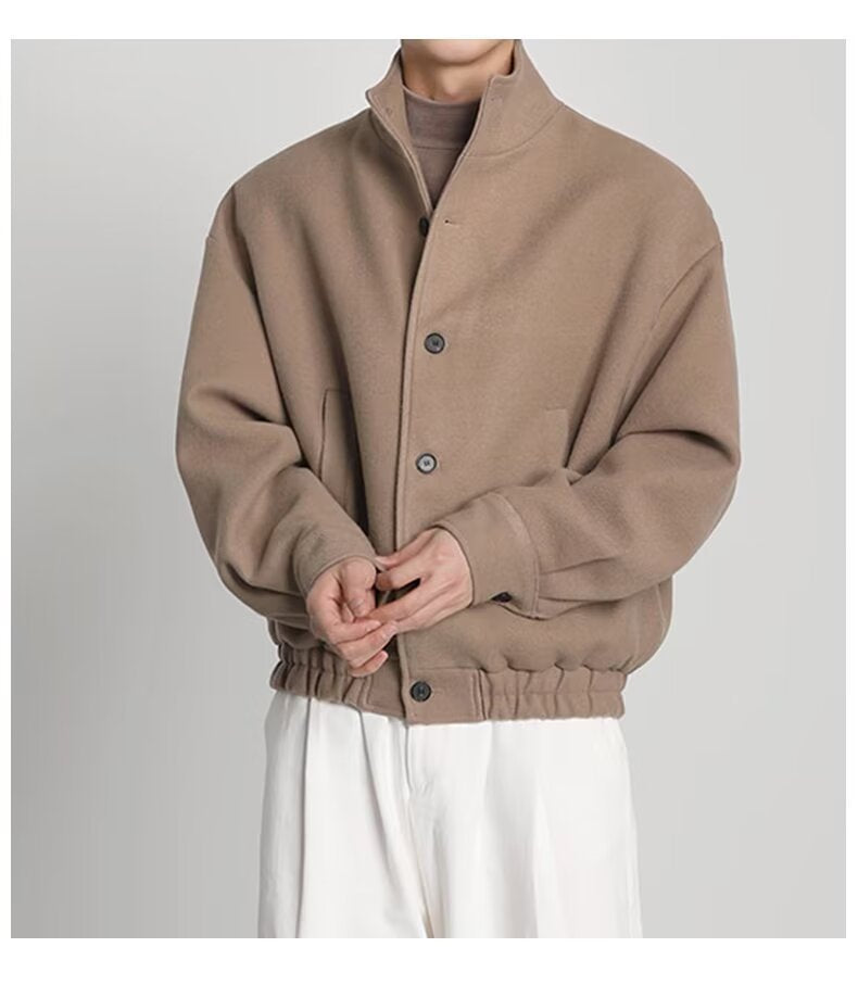 Stand Collar Jacket Woolen Coat