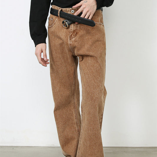 Retro Casual Loose Straight Flared Jeans