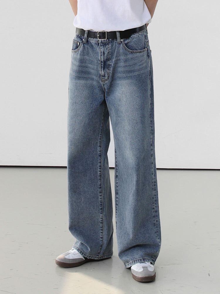 Retro Washed Straight Denim