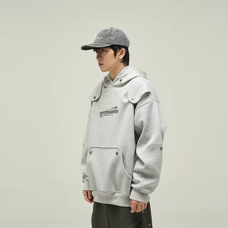 Loose Deconstruction Design Hooded Sweater