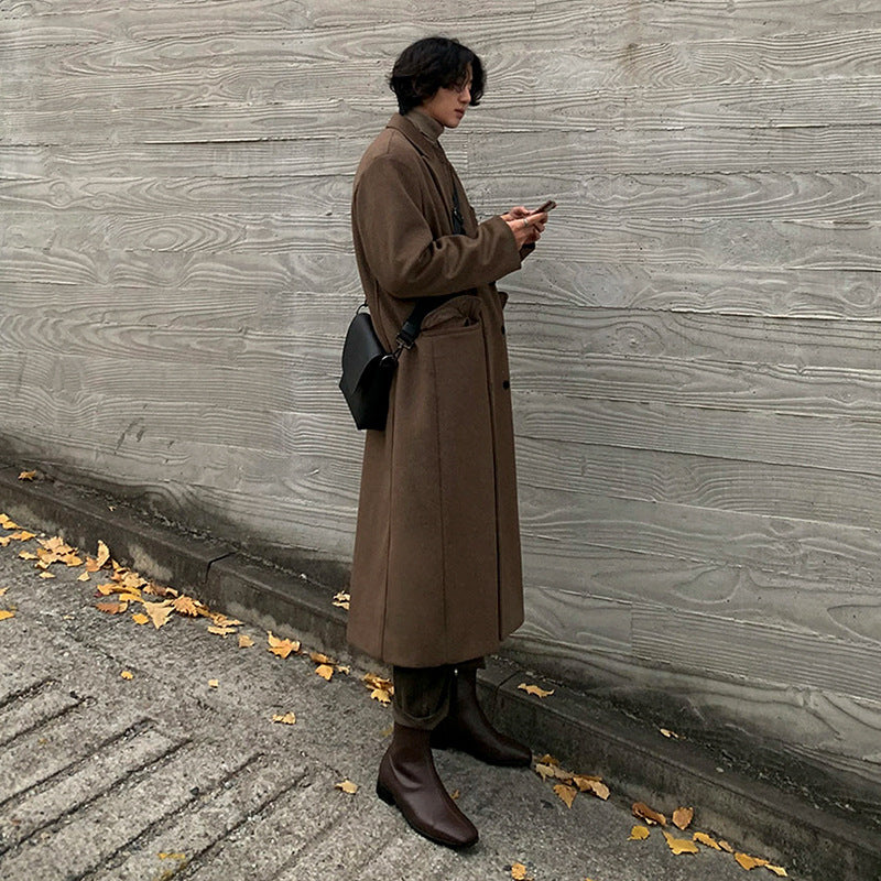 Long Thick And Loose Woolen Coat