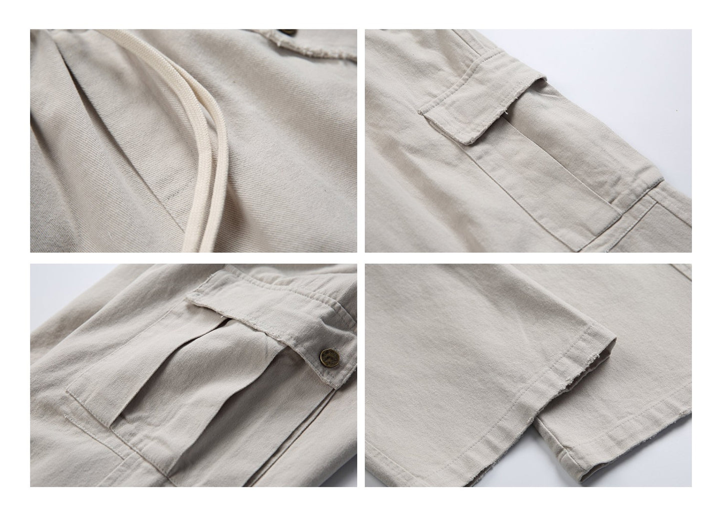 Elastic Waist Casual Cargo Pants