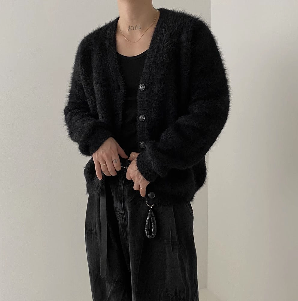 Lazy Wind Mink Wool Knitted Cardigan