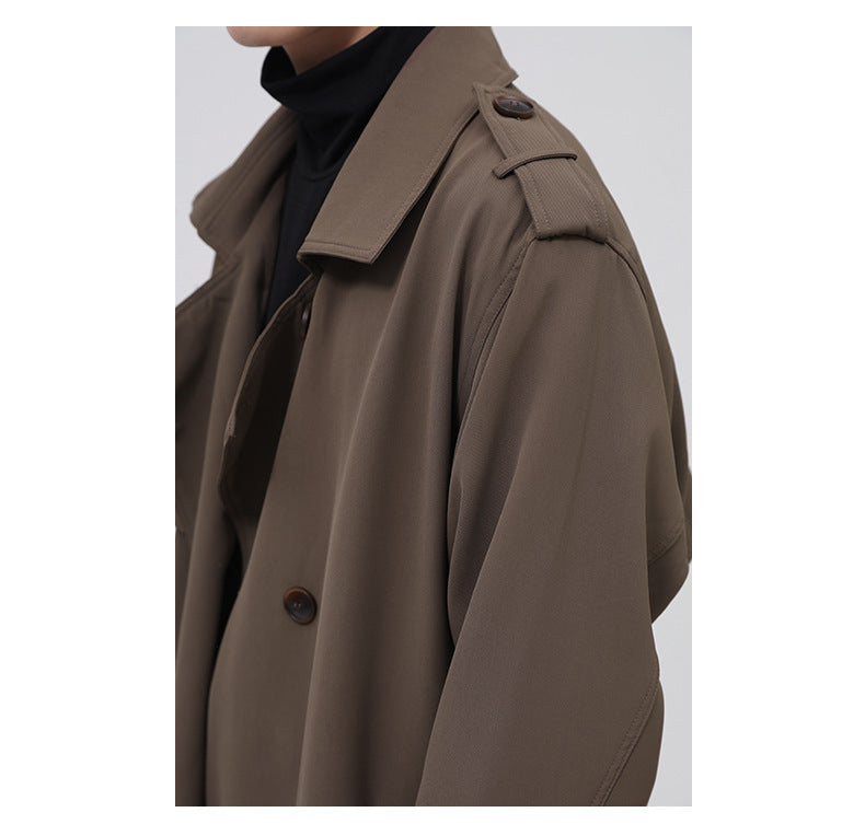 Double Breasted Simple Trench Coat