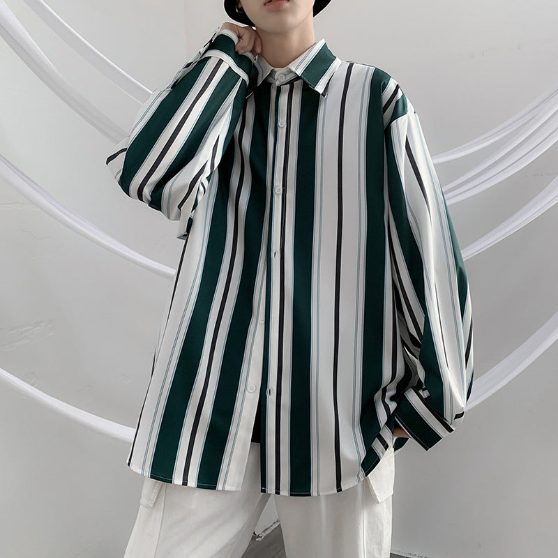 Retro Oversized Striped Shirt