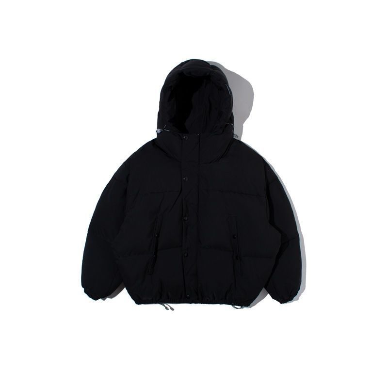 Simple Casual Loose Hooded Thick Warm Bread Cotton Jacket