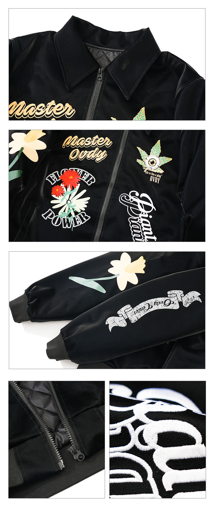 American Retro Embroidery Cotton Coat Jacket