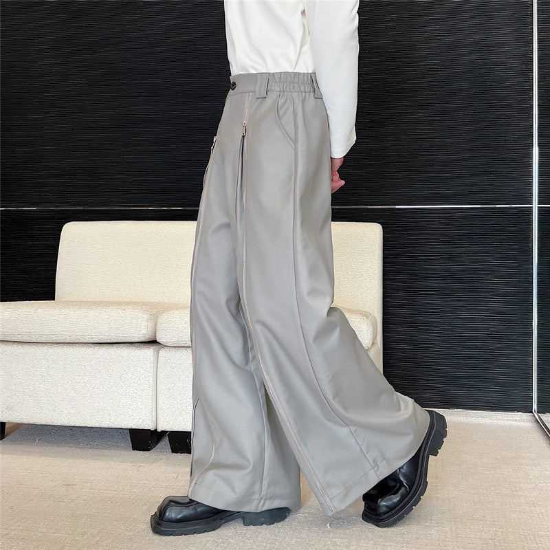 Double-Zipped Wide Led Pants