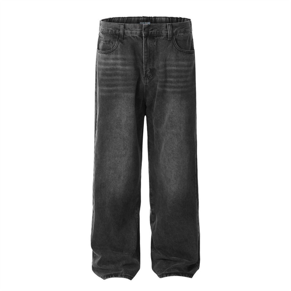 Loose Leisure Washed-out Wide Leg Jeans