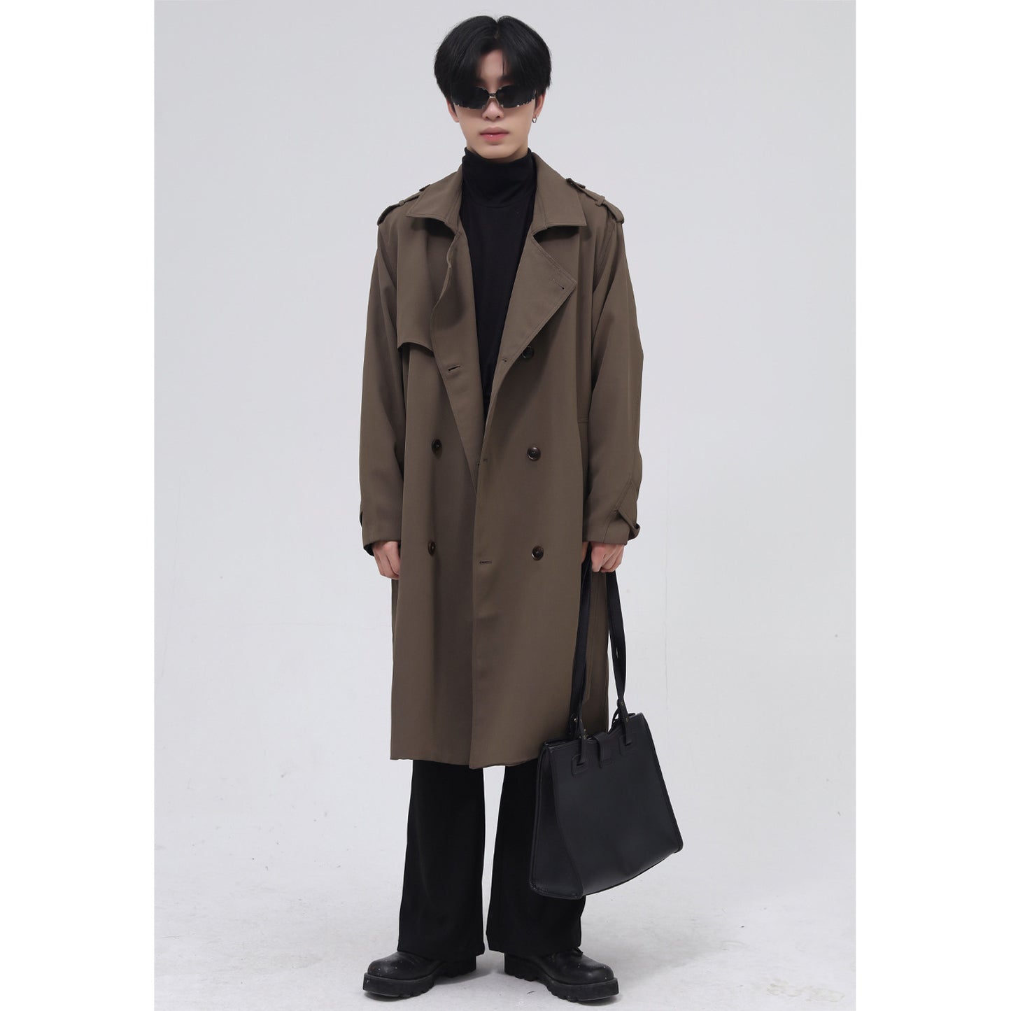 Double Breasted Simple Trench Coat