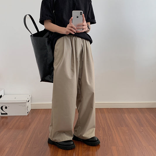 Simple casual wide trousers